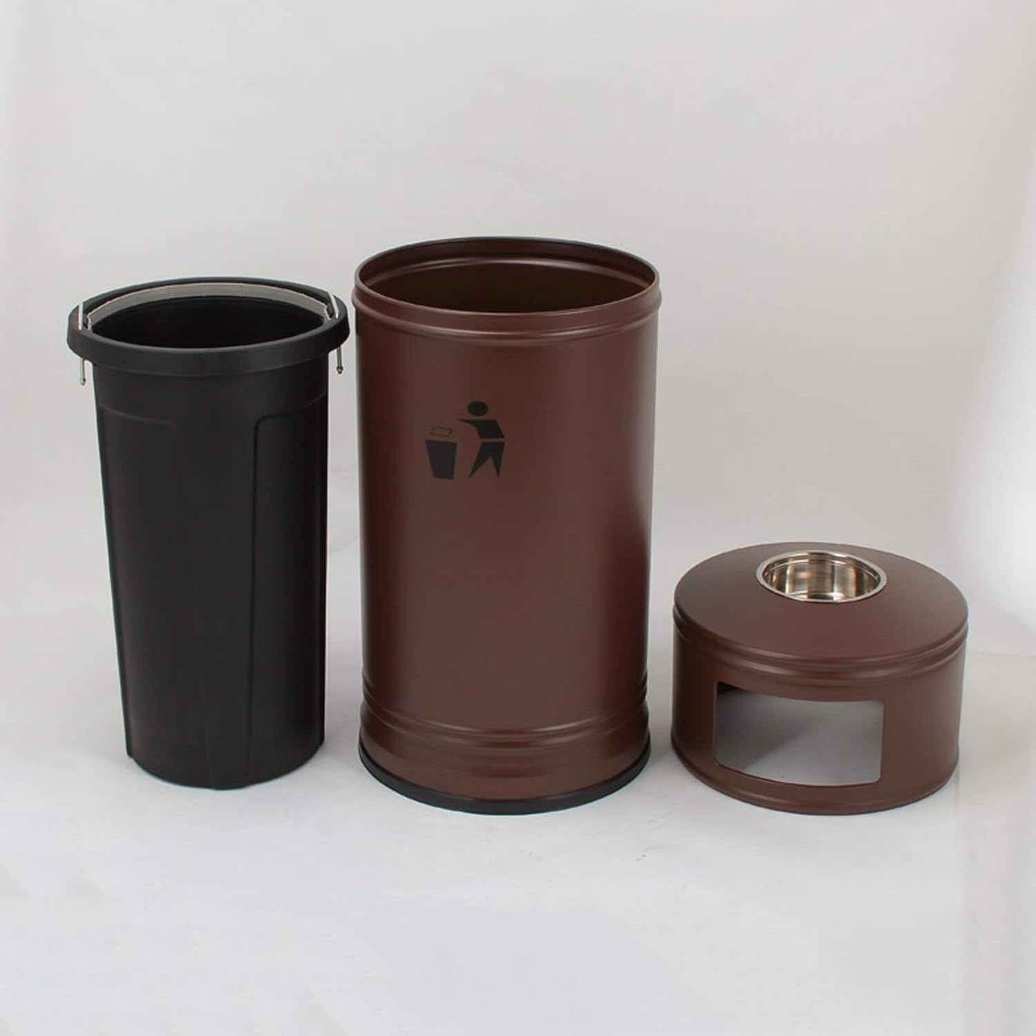 5uupyyfaz 大型消火栓型ゴミ箱 アウトドアペダルゴミ箱 蓋付き